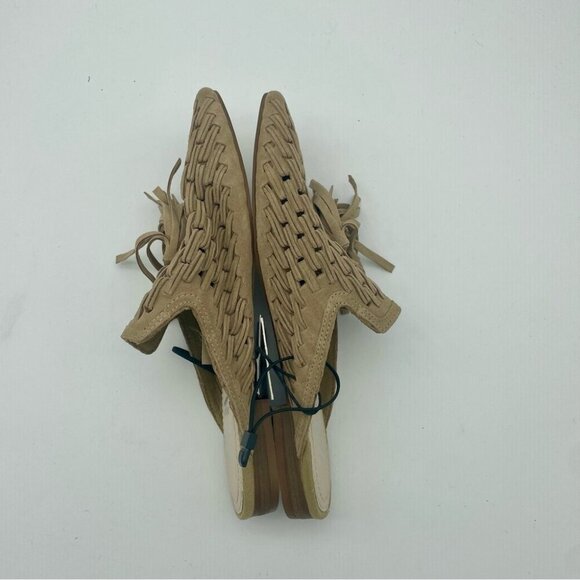 NWT  Zara Women Flat braided leather mules with tassels, Sz 36 - Picture 15 of 16